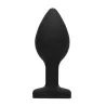 Ouch! Plug Bijou Anal Silicone Heart Noir 7 x 3.5 cm